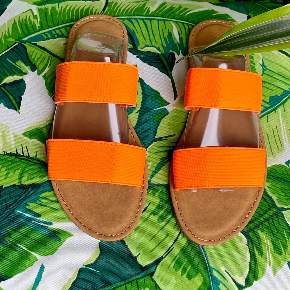 🍊JUST IN🍊 Orange Double Strap Sandals